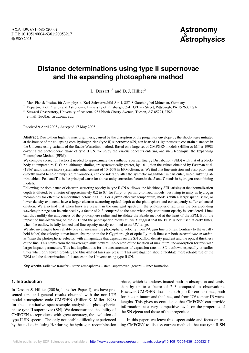 Distance Determinations Using Type II Supernovae and the Expanding Photosphere Method