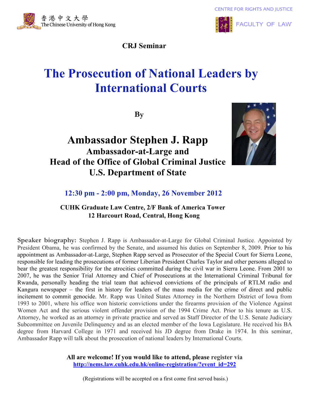 The Prosecution of National Leaders by International Courts