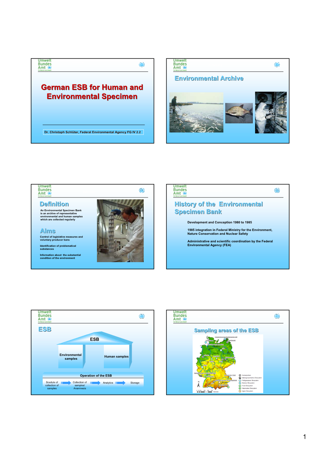 German ESB for Human and Environmental Specimen German