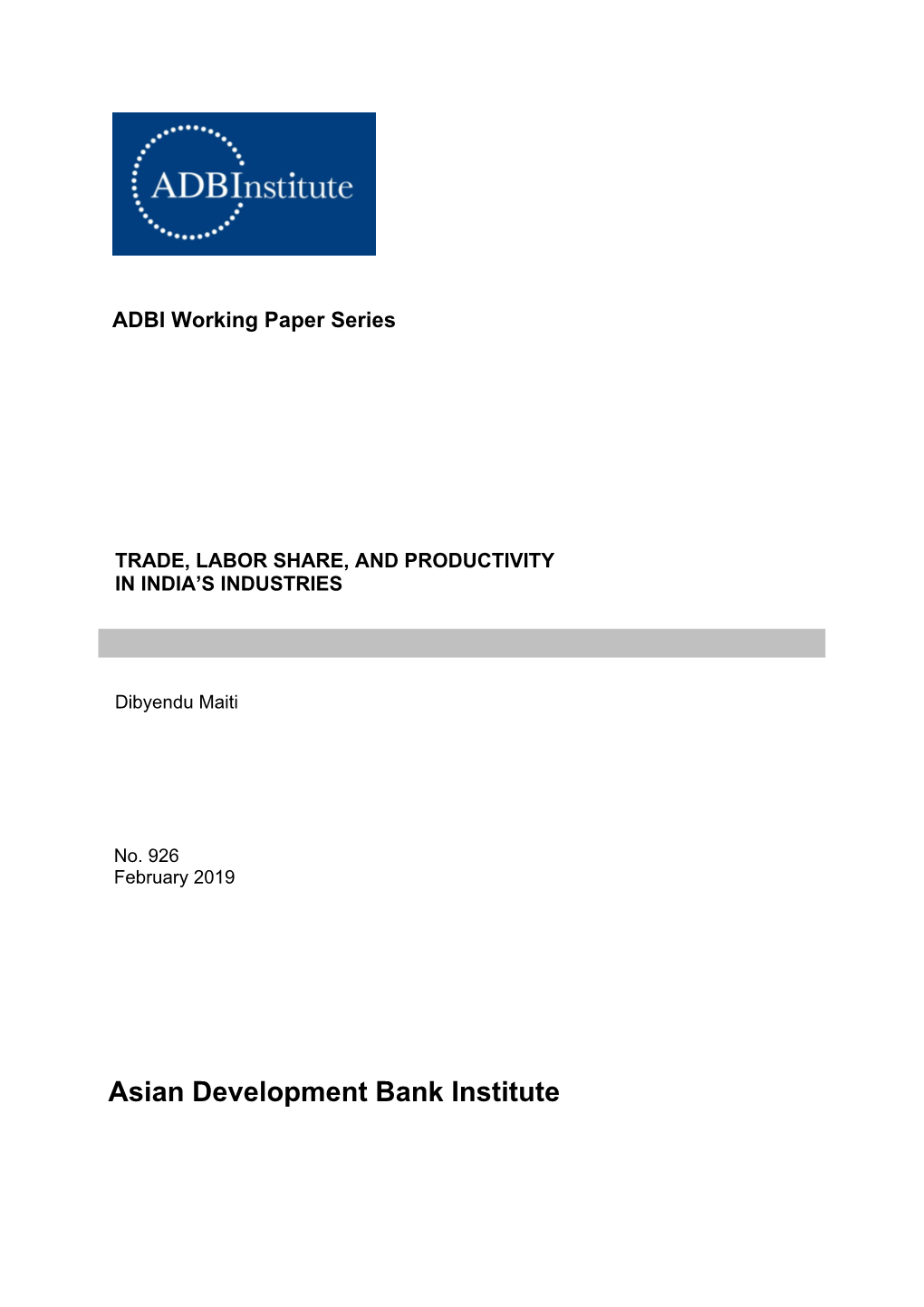 Trade, Labor Share, and Productivity in India's Industries