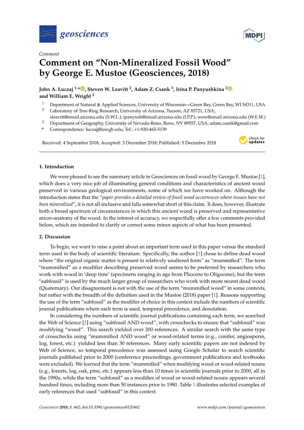 By George E. Mustoe (Geosciences, 2018)