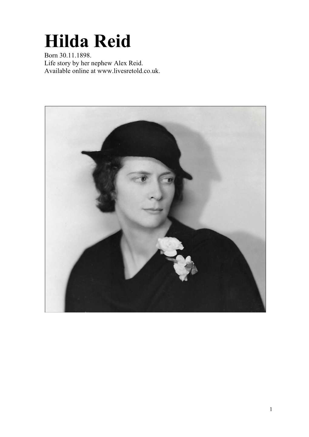 Hilda Reid Born 30.11.1898