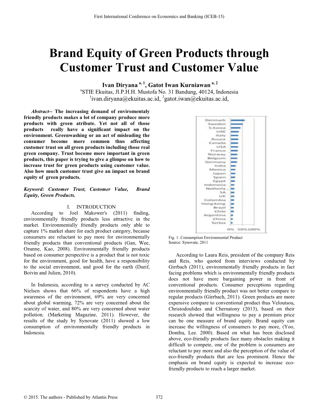 Brand Equity of Green Products Through Customer Trust and Customer Value