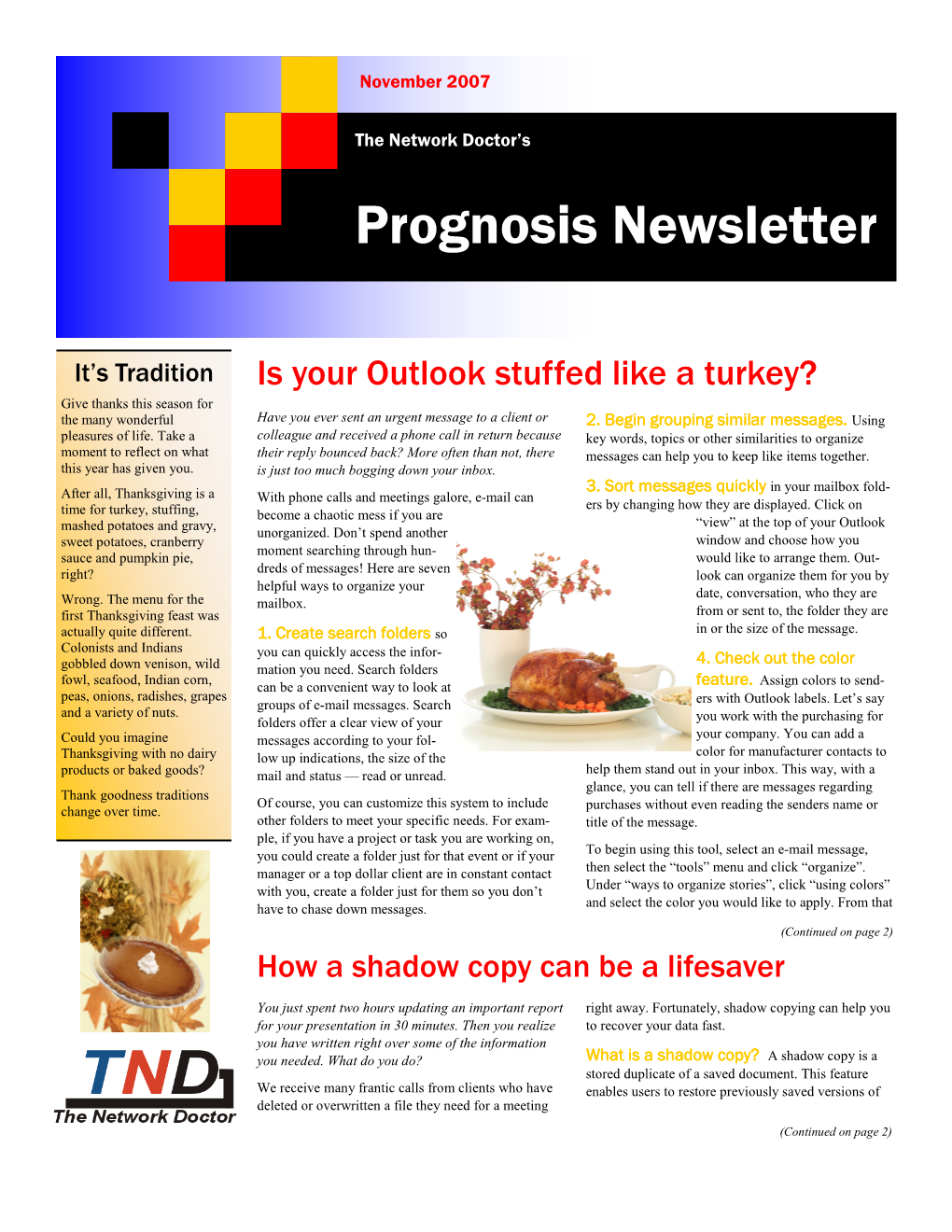 Prognosis Newsletter