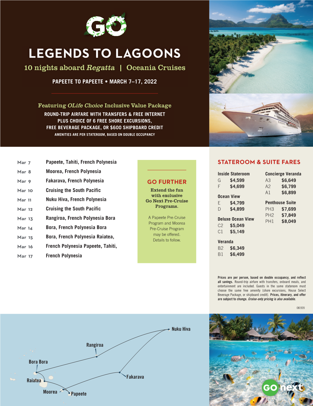 LEGENDS to LAGOONS 10 Nights Aboard Regatta | Oceania Cruises