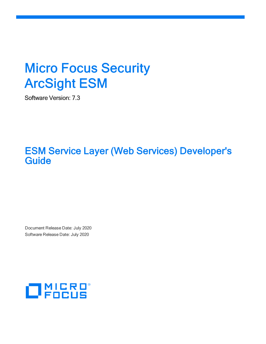 ESM Service Layer Developer's Guide