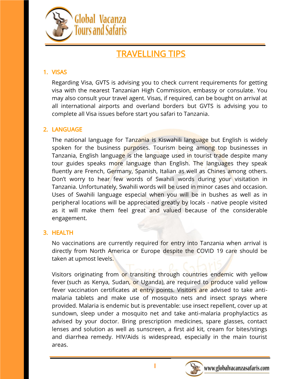 Travelling Tips