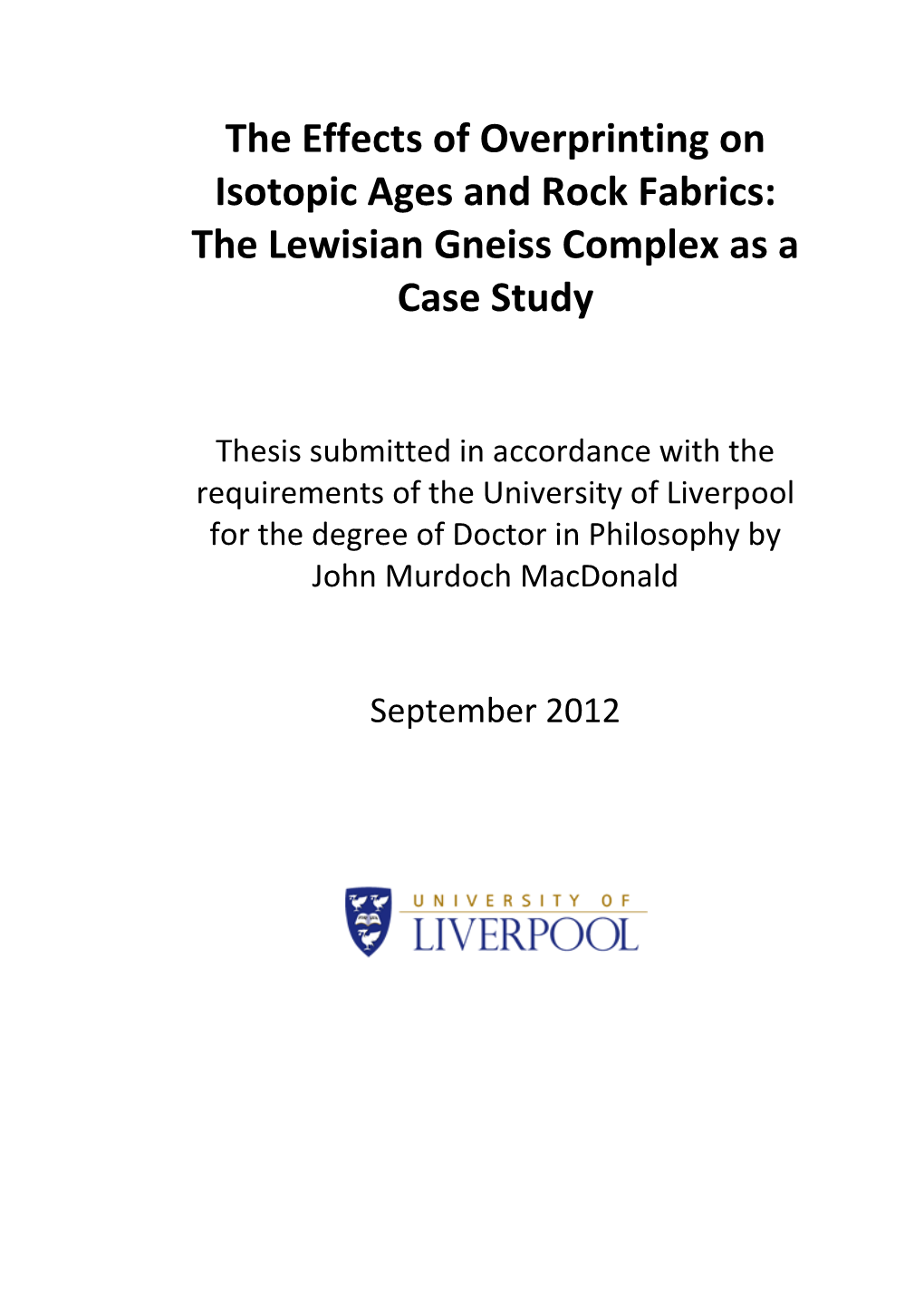 The Lewisian Gneiss Complex As a Case Study