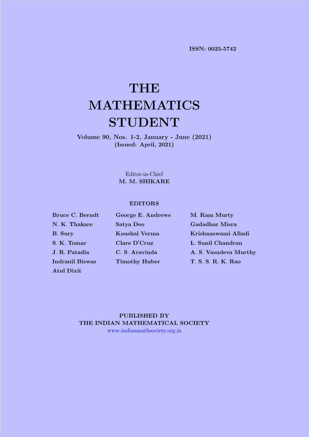 Math. Student 2021-Part-1