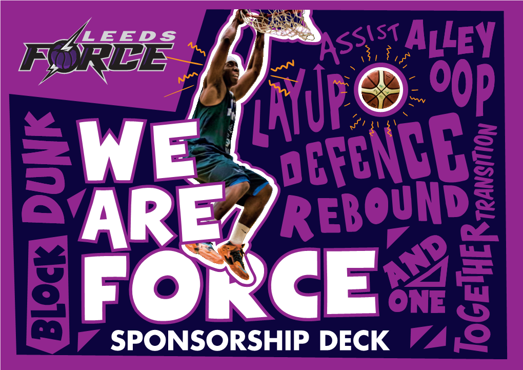 Sponsorship Deck “Basketball Is the 2Nd Most Popular Team Sport in England and Played at Least Once Per Week by 217,900 Participants Over 14 Years Old”