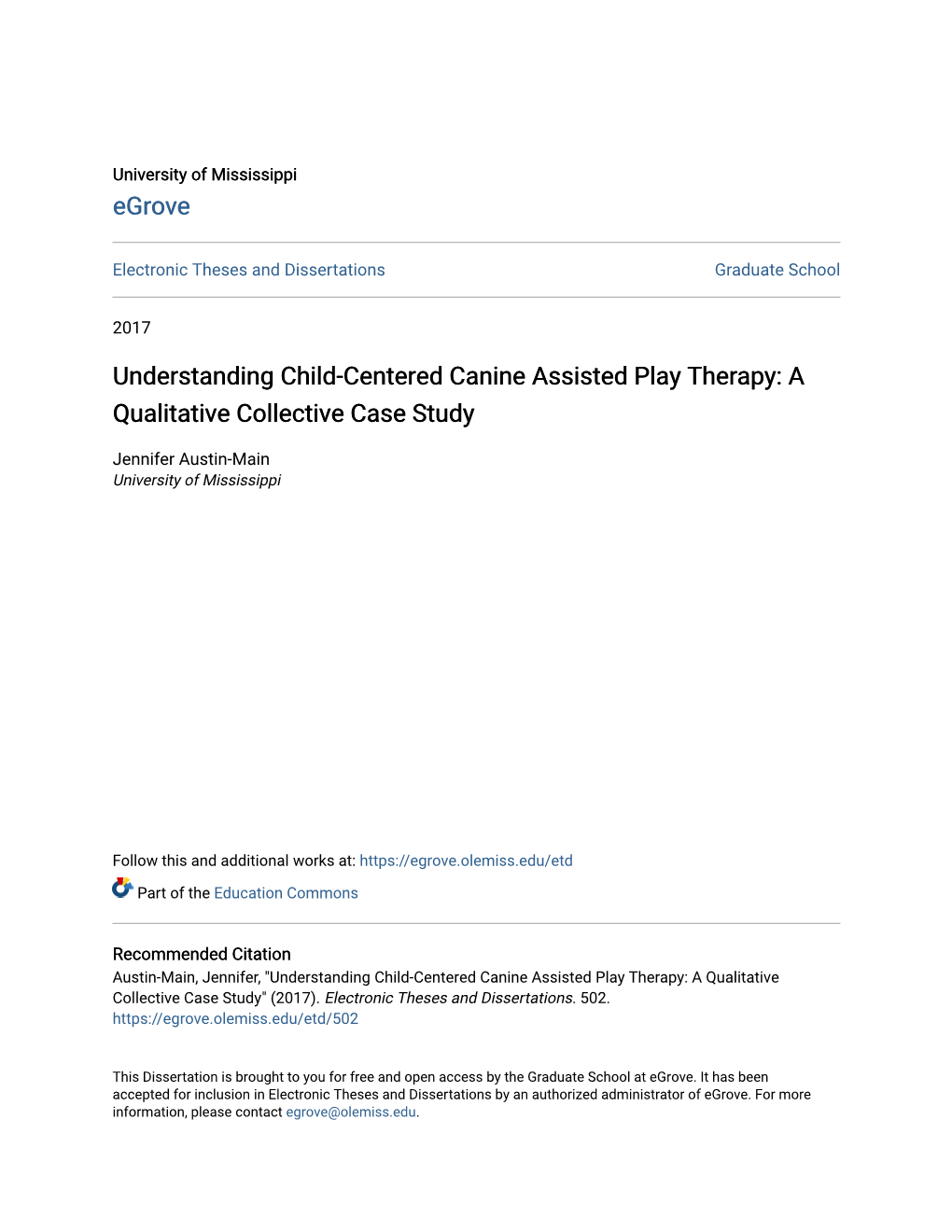 Understanding Child-Centered Canine Assisted Play Therapy: a Qualitative Collective Case Study