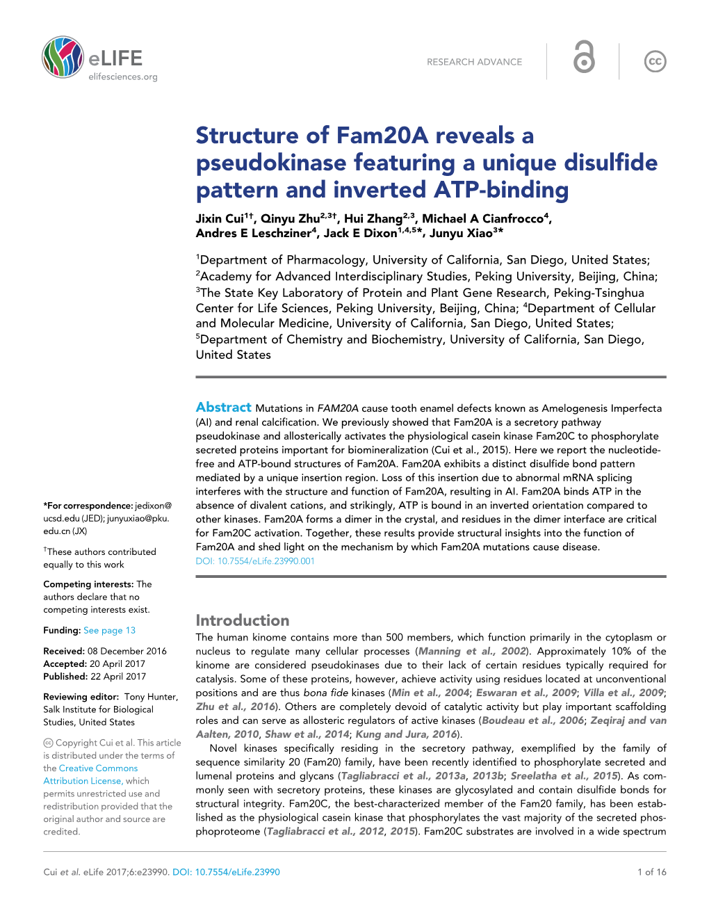 Structure of Fam20a Reveals a Pseudokinase Featuring A