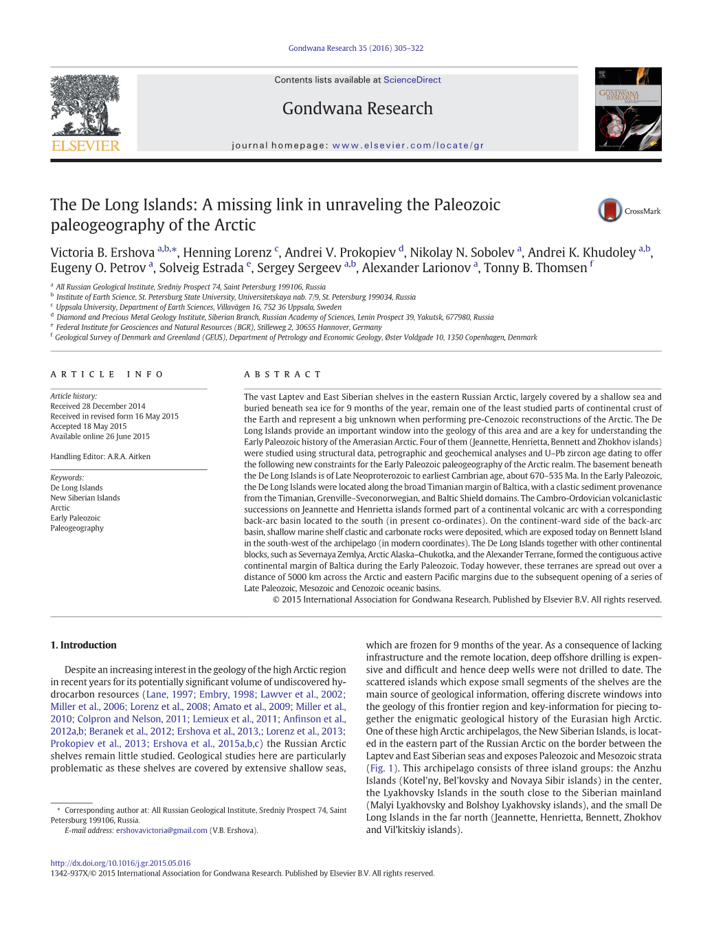 A Missing Link in Unraveling the Paleozoic Paleogeography of the Arctic