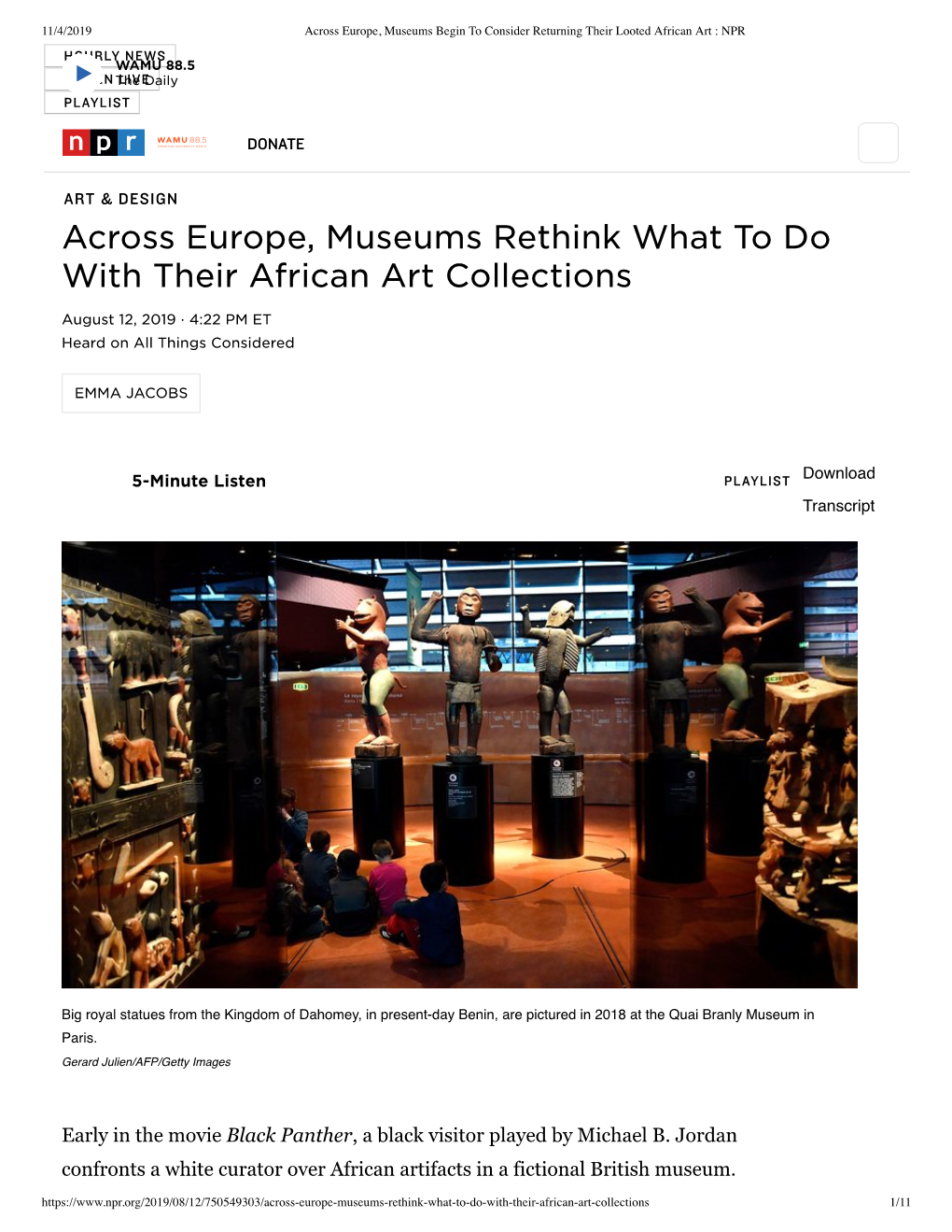 Museums Rethink Their African Art Collections