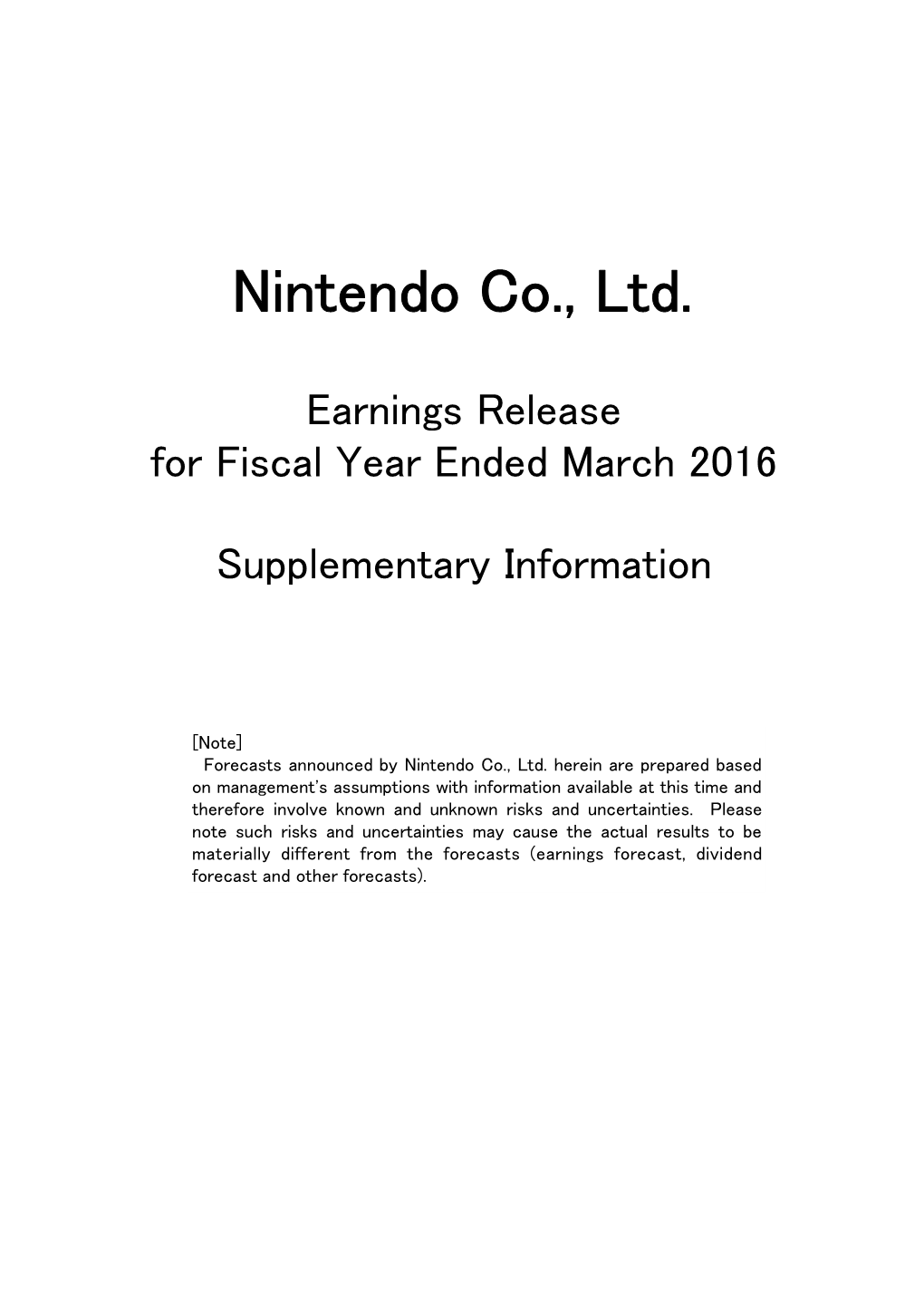 Nintendo Co., Ltd