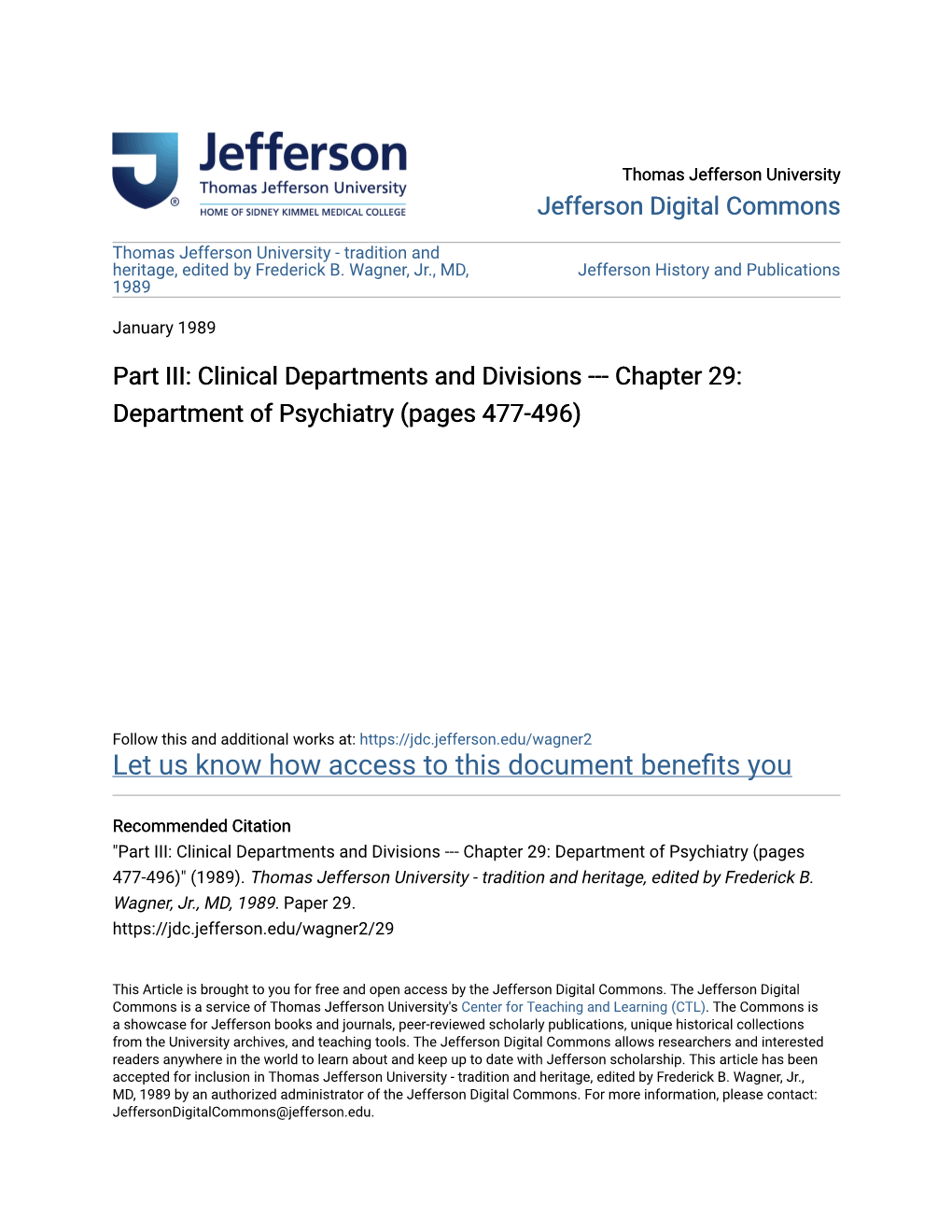 Department of Psychiatry (Pages 477-496)