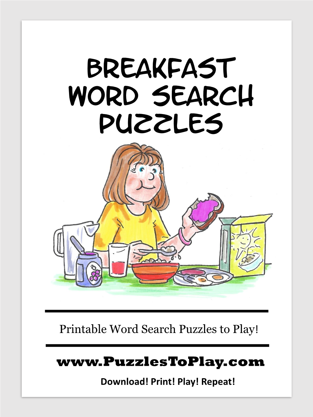 Breakfast Word Search Puzzle Book