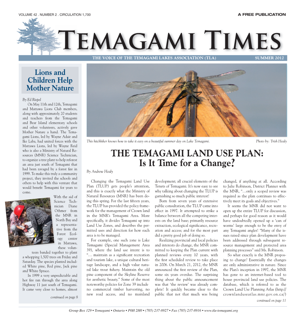 Temagami Times Summer 2012 Pg 1-16