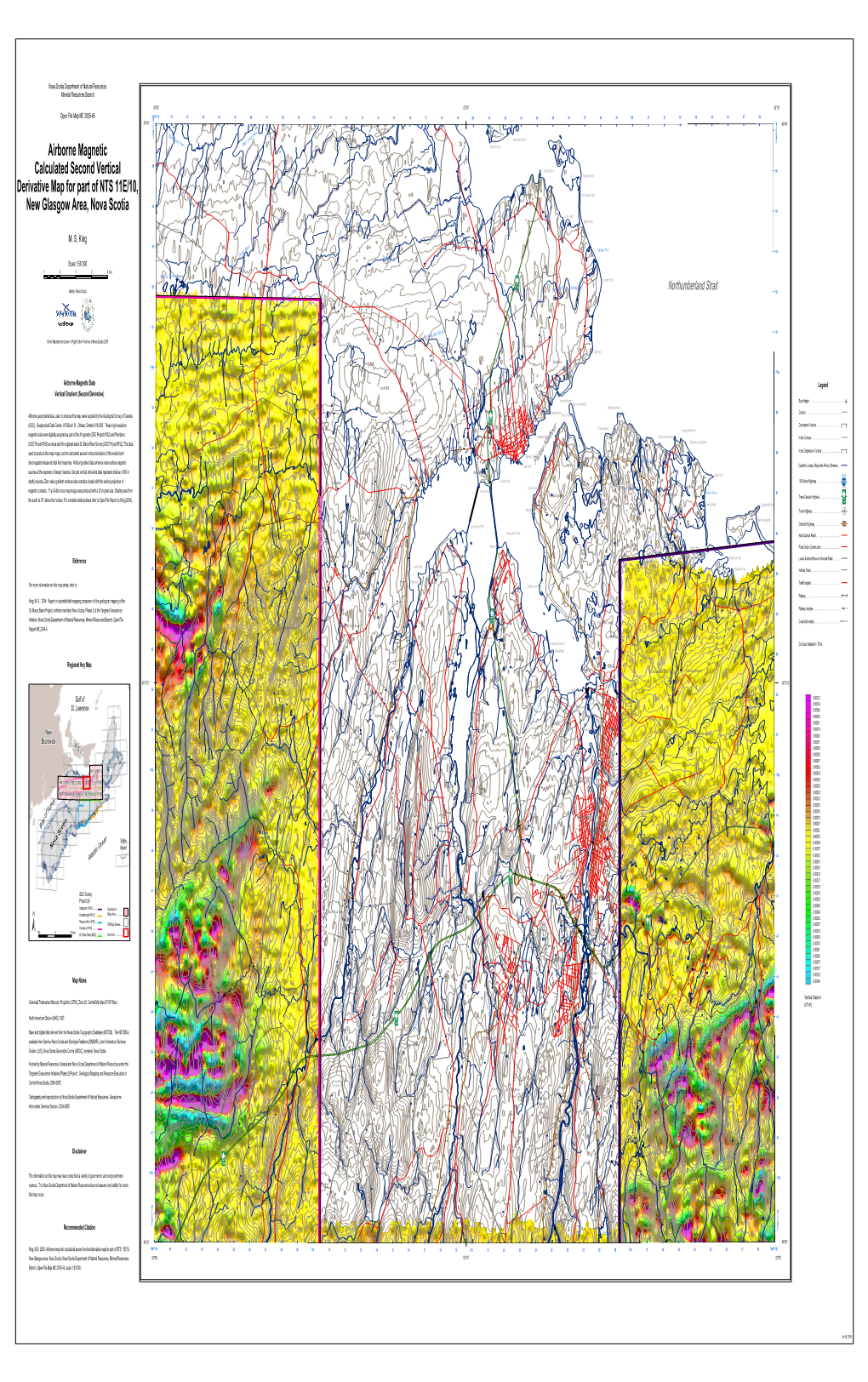 OFM ME 2005-46, Airborne Magnetic Calculated Second Vertical