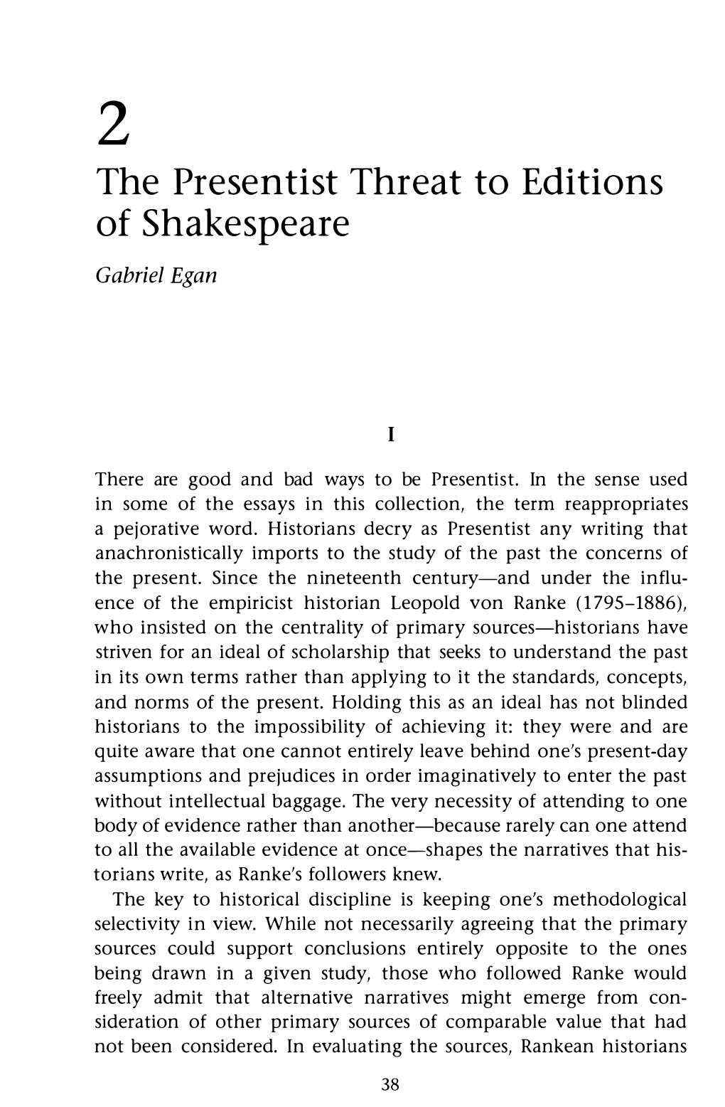 The Presentist Threat to Editions of Shakespeare