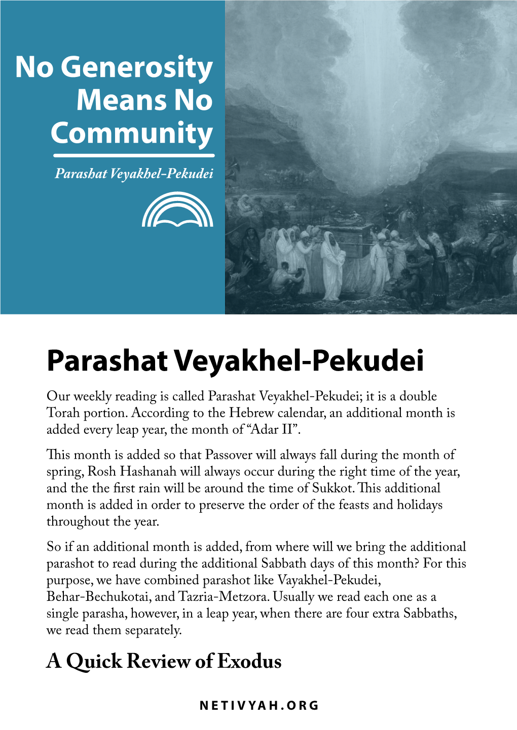 Parashat Veyakhel-Pekudei