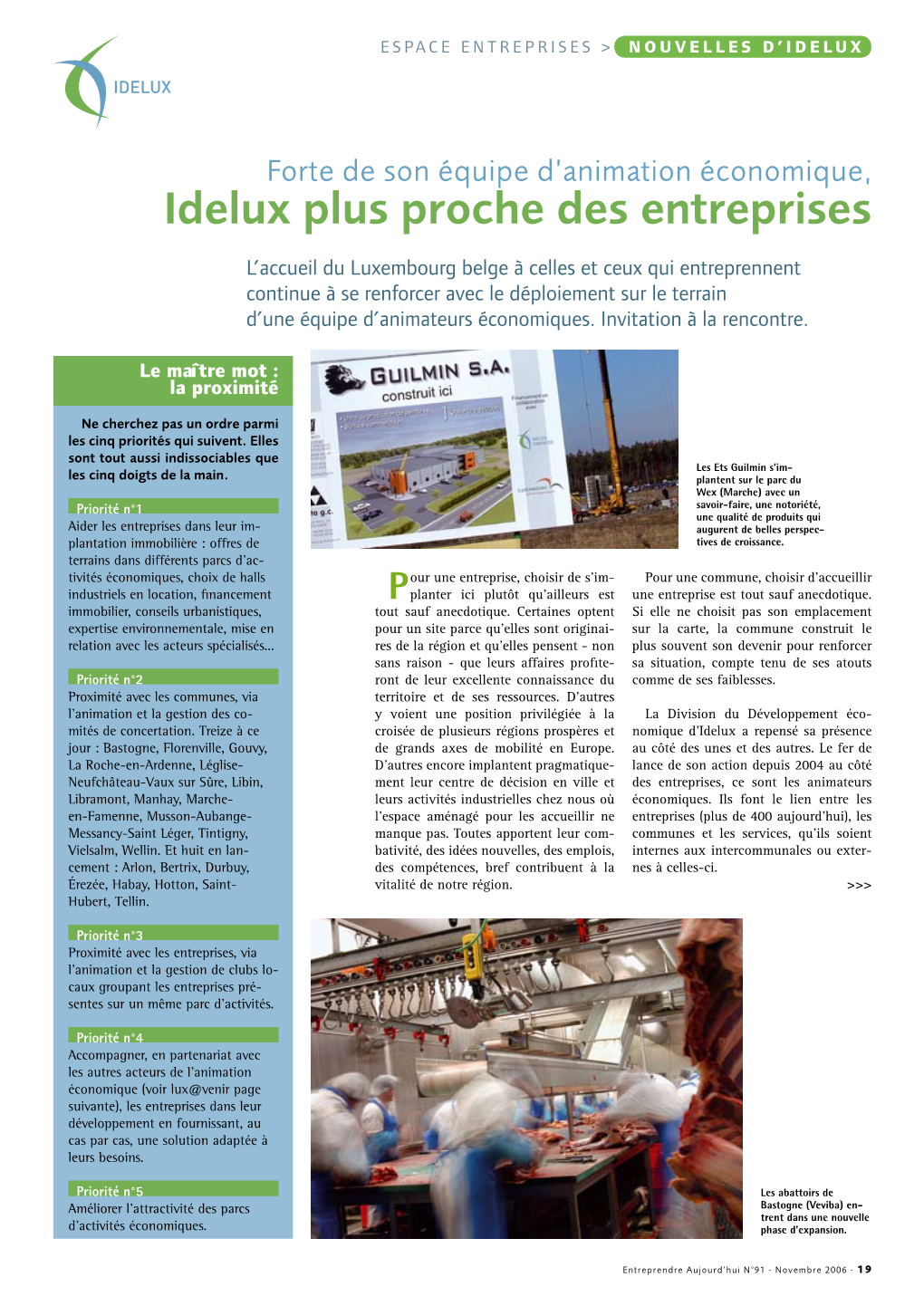 Idelux Plus Proche Des Entreprises