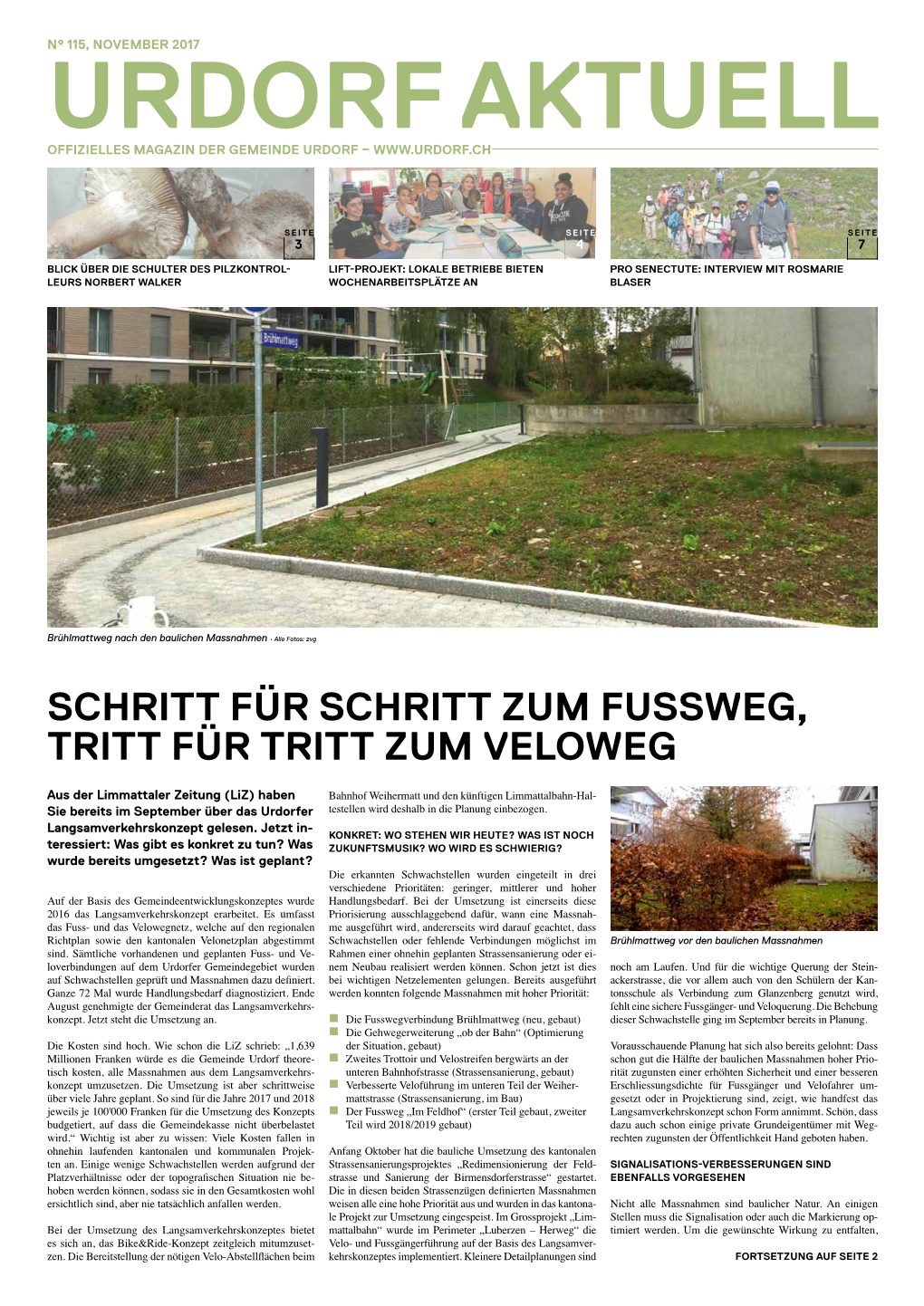 Urdorf Aktuell Offizielles Magazin Der Gemeinde Urdorf –