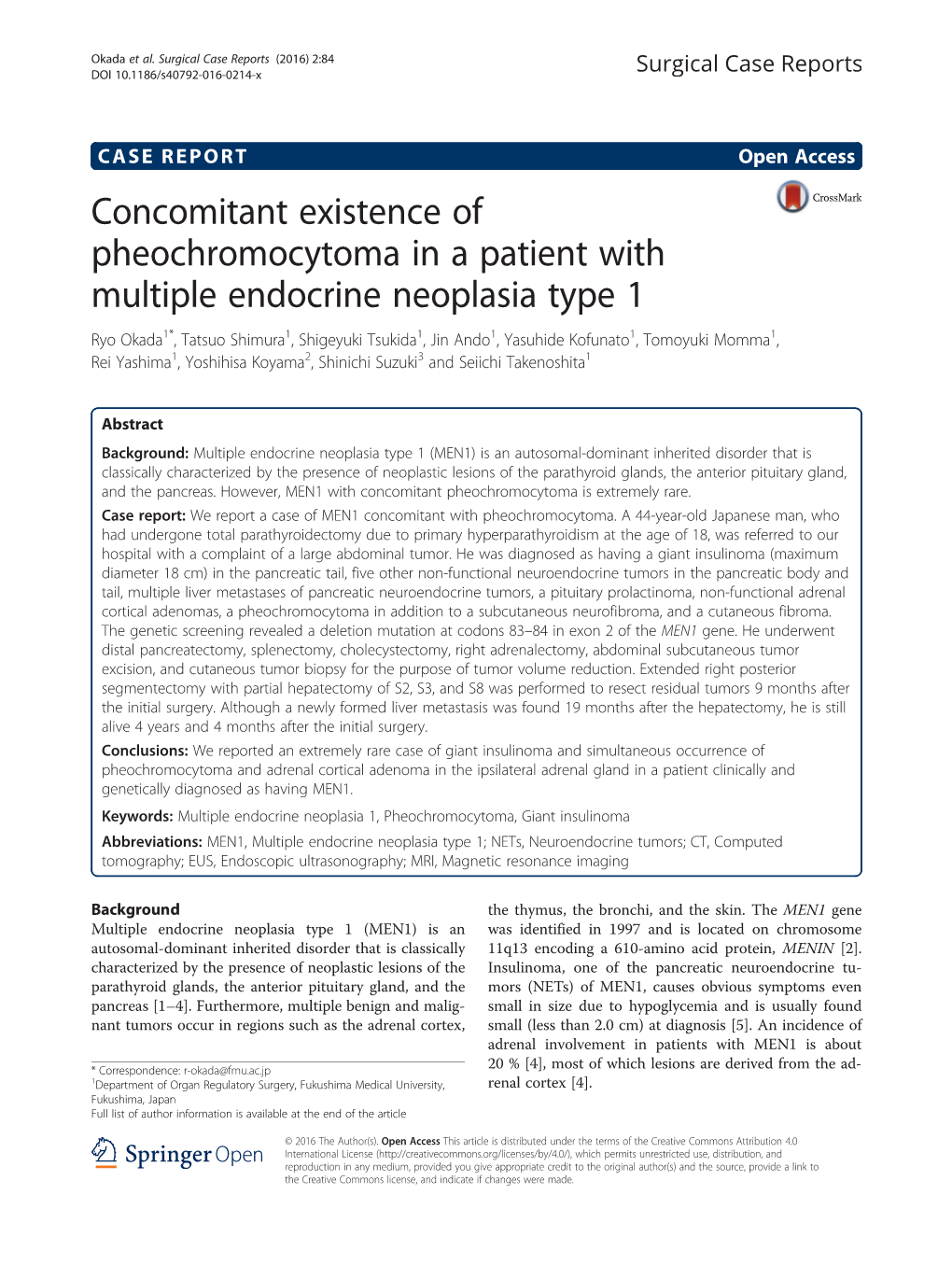 Concomitant Existence of Pheochromocytoma in a Patient