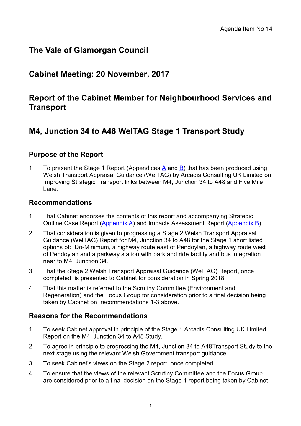 M4 J34 to A48 Transport Link