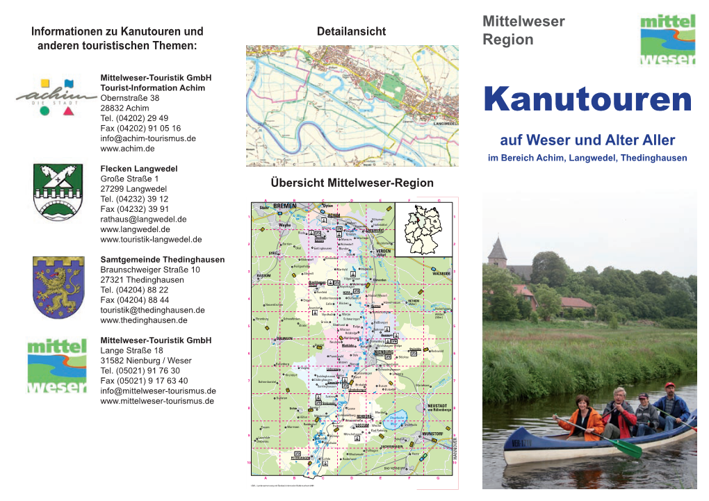 Kanutouren Und Detailansicht Anderen Touristischen Themen: Region