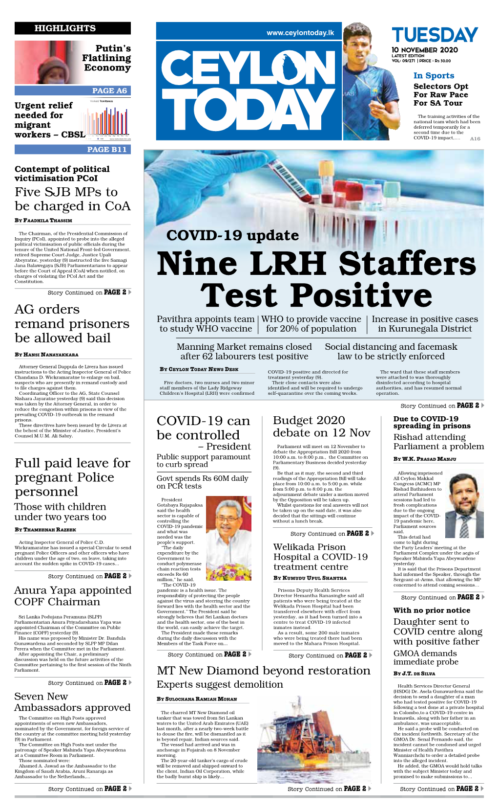 Nine Lrh Staffers Test Positive