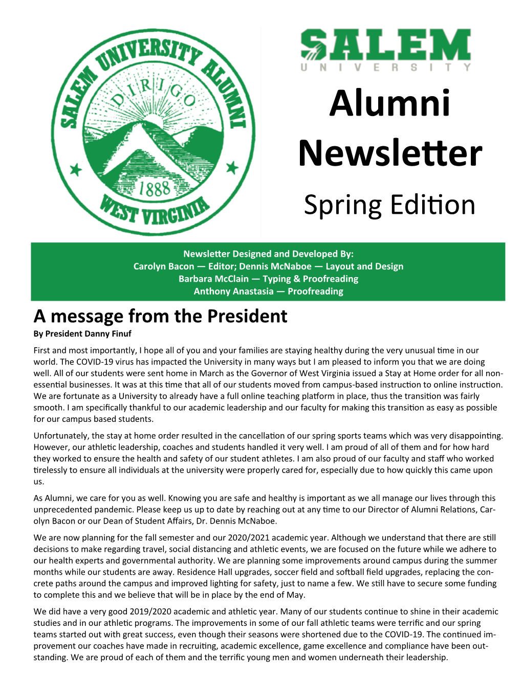 Alumni Newsletter