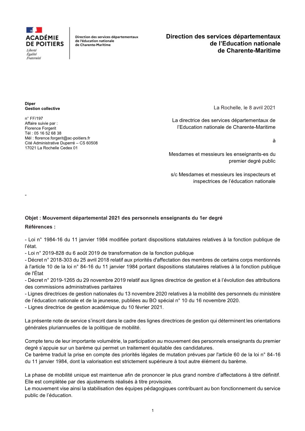 Direction Des Services Départementaux De L'education Nationale De Charente-Maritime