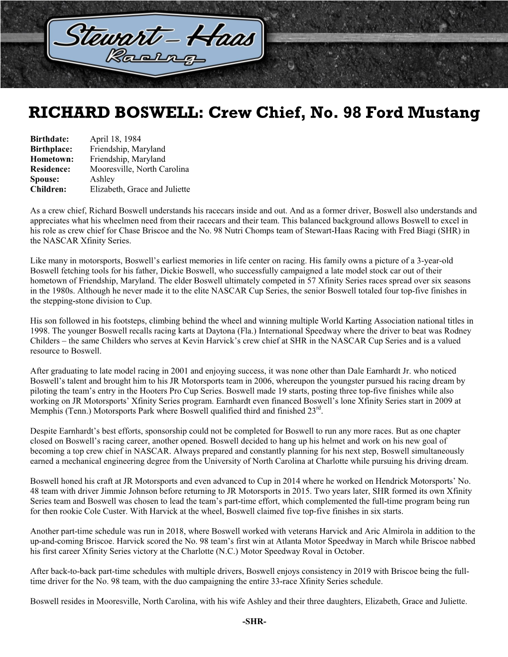 Richard Boswell Biography