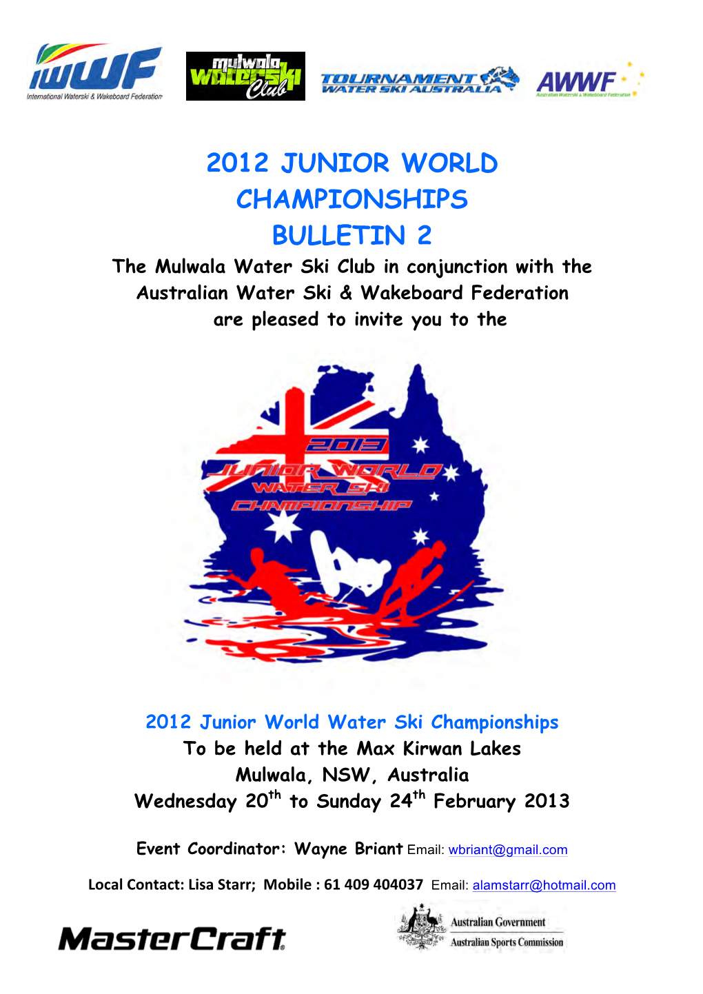 2012 Junior World Championships Bulletin 2