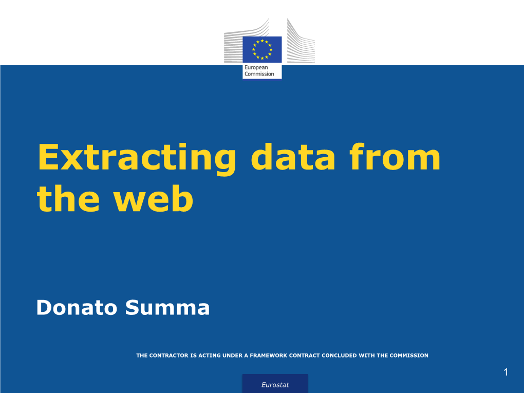 Extracting Data from the Web