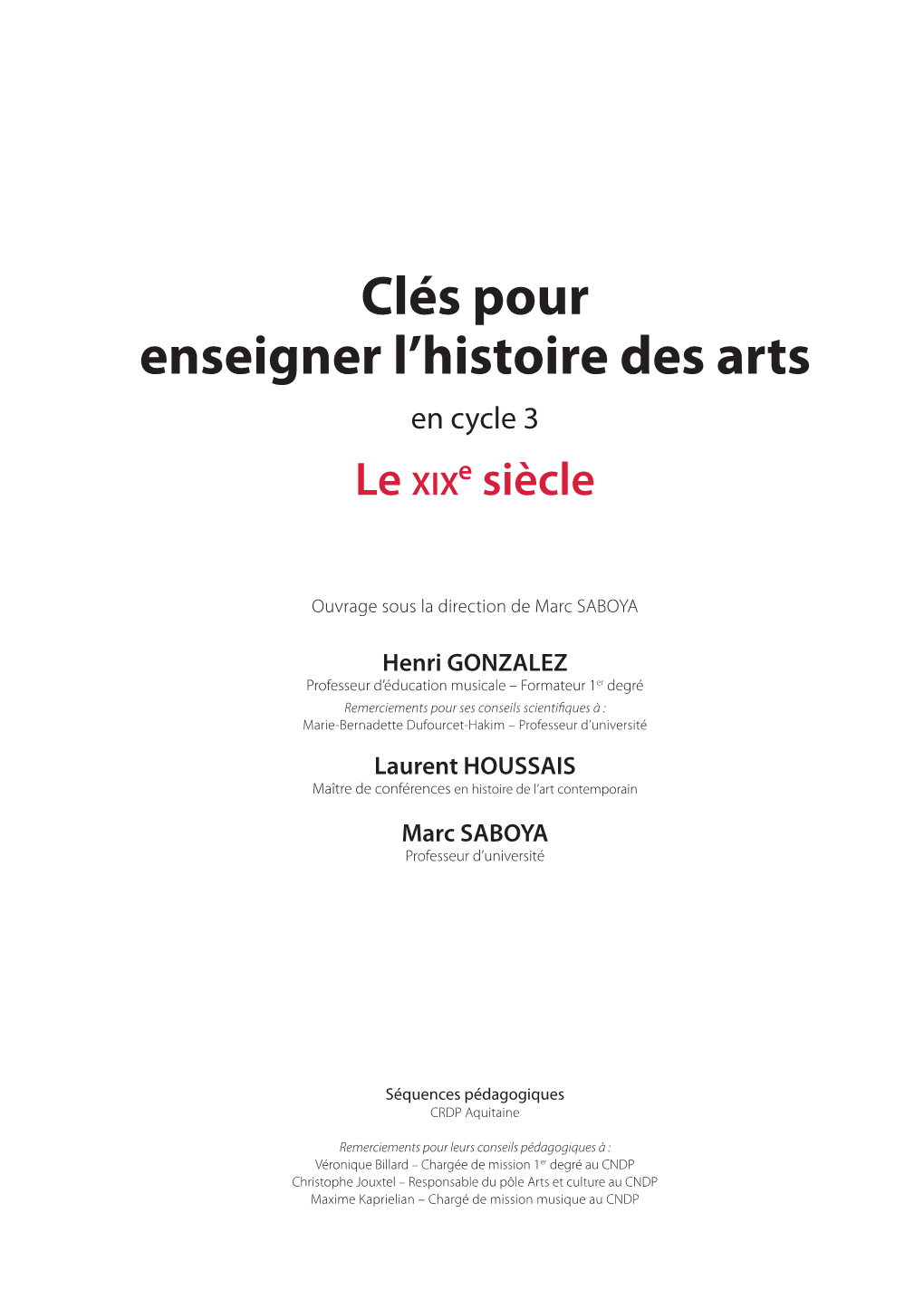 Clés Pour Enseigner L'histoire Des Arts En Cycle 3