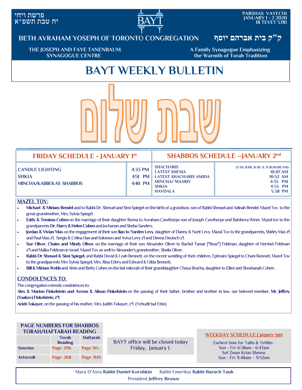 Bayt Weekly Bulletin