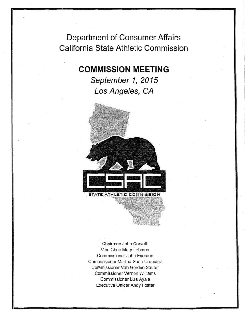 California State Athletic Commission