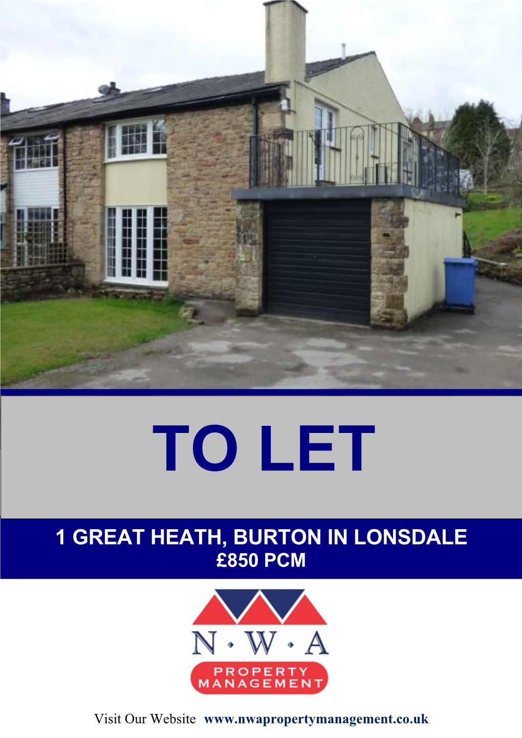 1 Great Heath, Burton in Lonsdale £850 Pcm