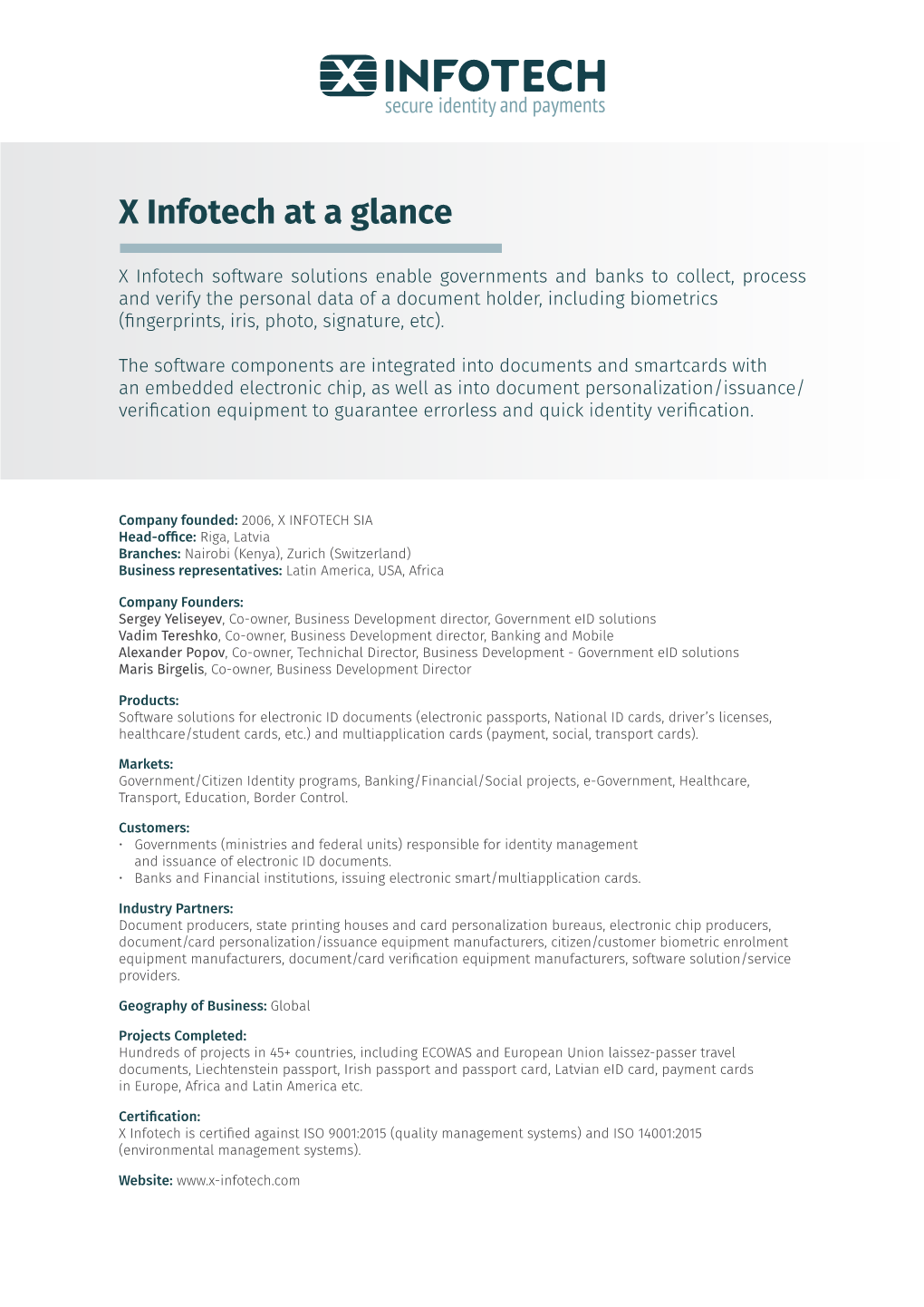 X Infotech at a Glance