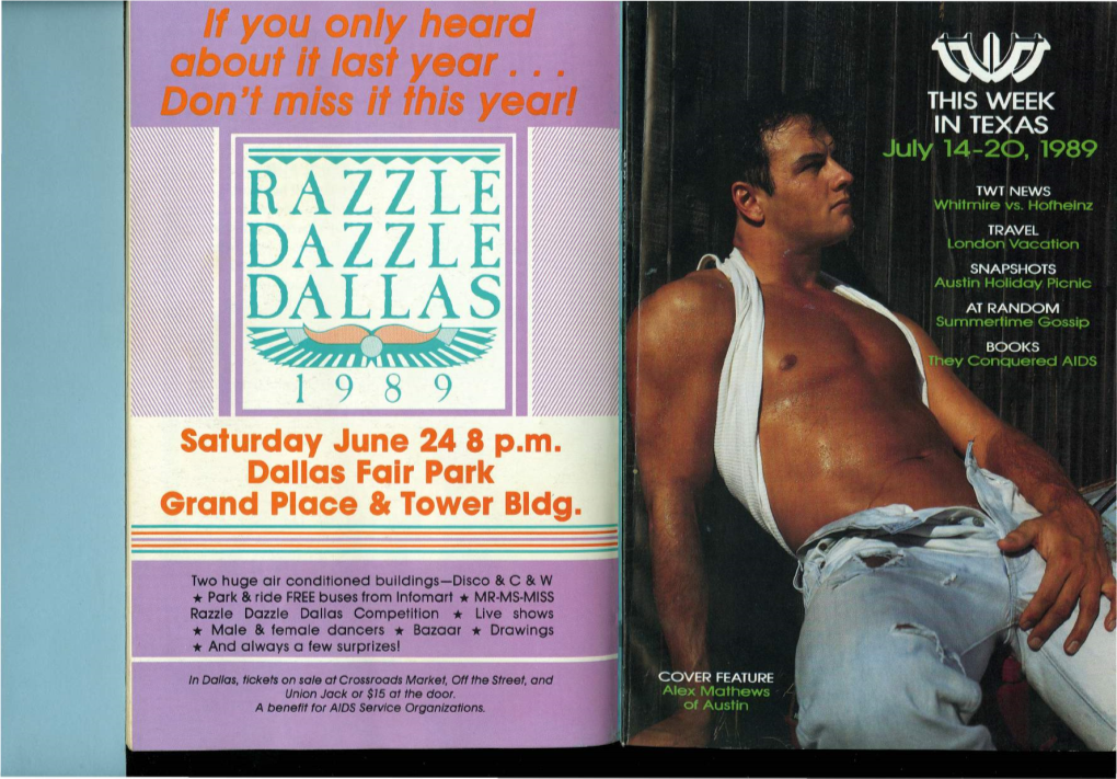 RAZZLE DAZZLE DALLAS .~I1~~~/~; Saturday June 24 8 P.M