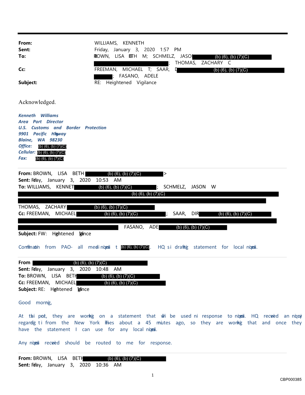 Link to the Fasano Email FOIA Production
