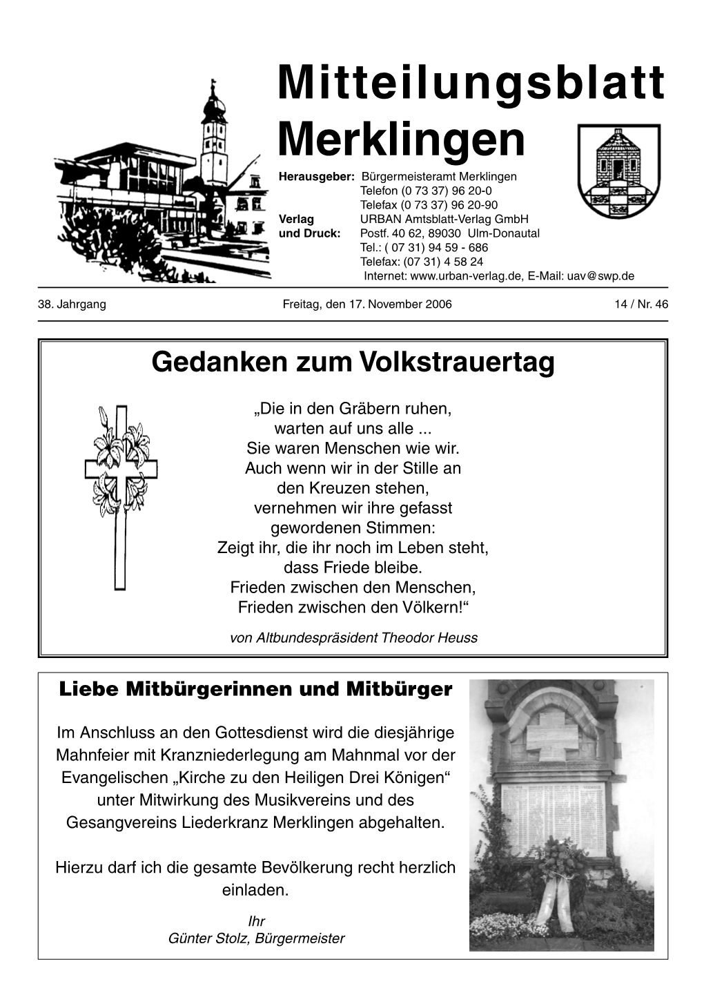 Mitteilungsblatt Merklingen