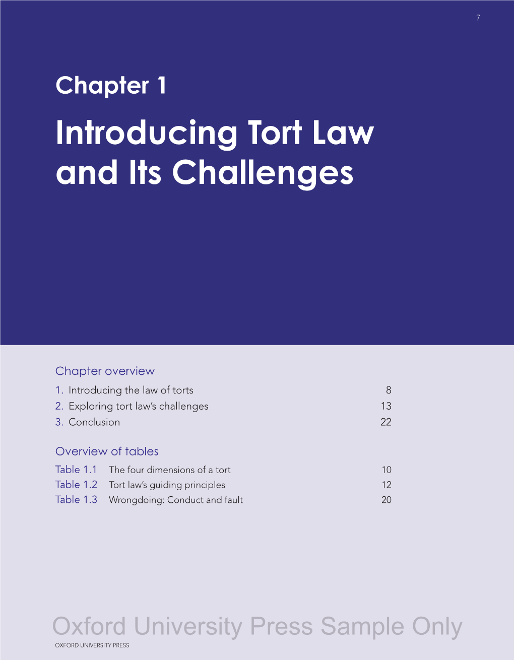 Introducing Tort Law and Its Challenges