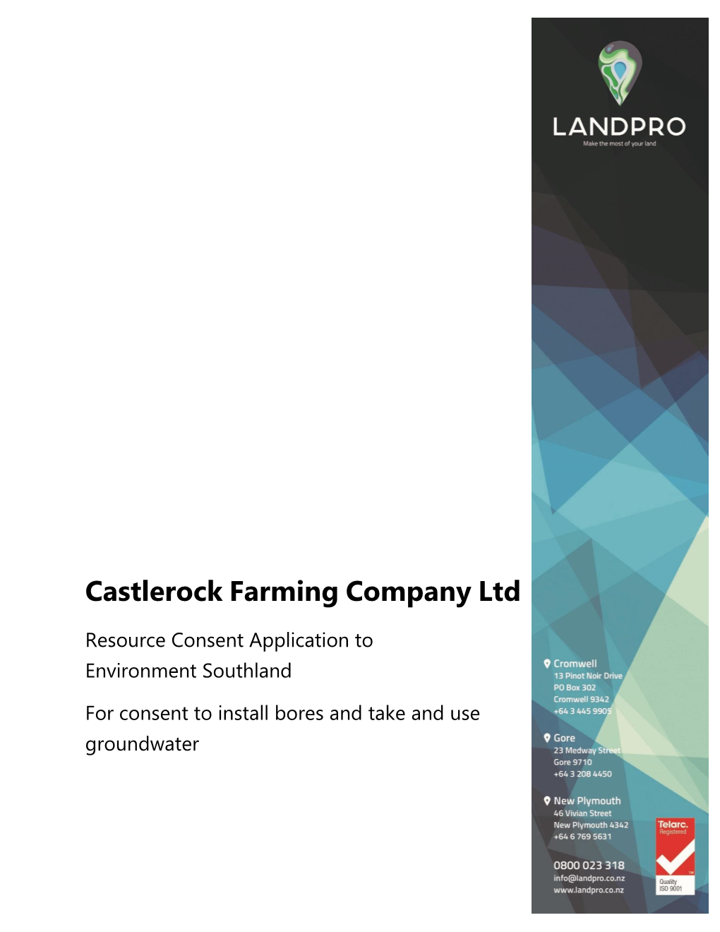 Castlerock Farming Company Ltd