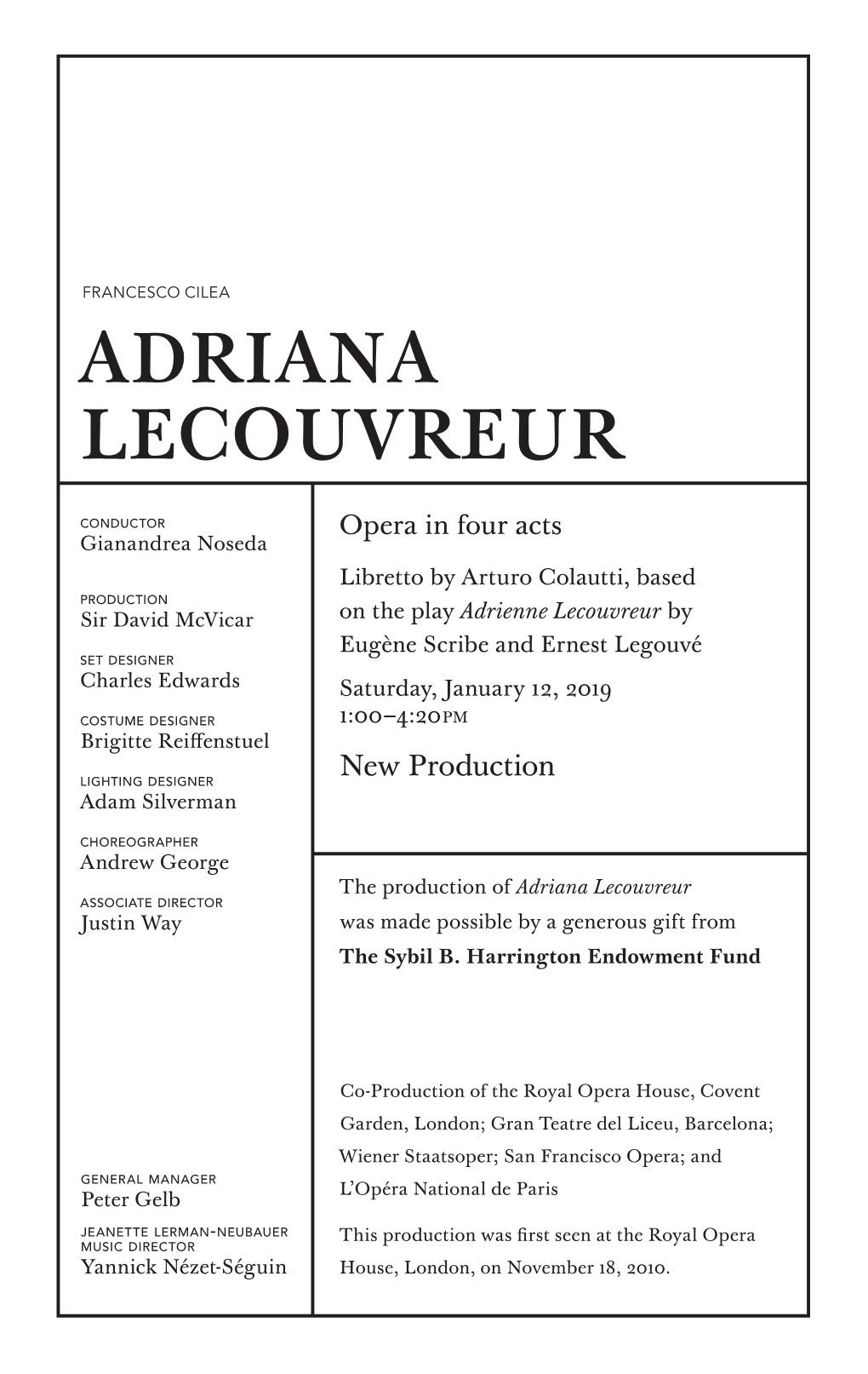 Adriana Lecouvreur