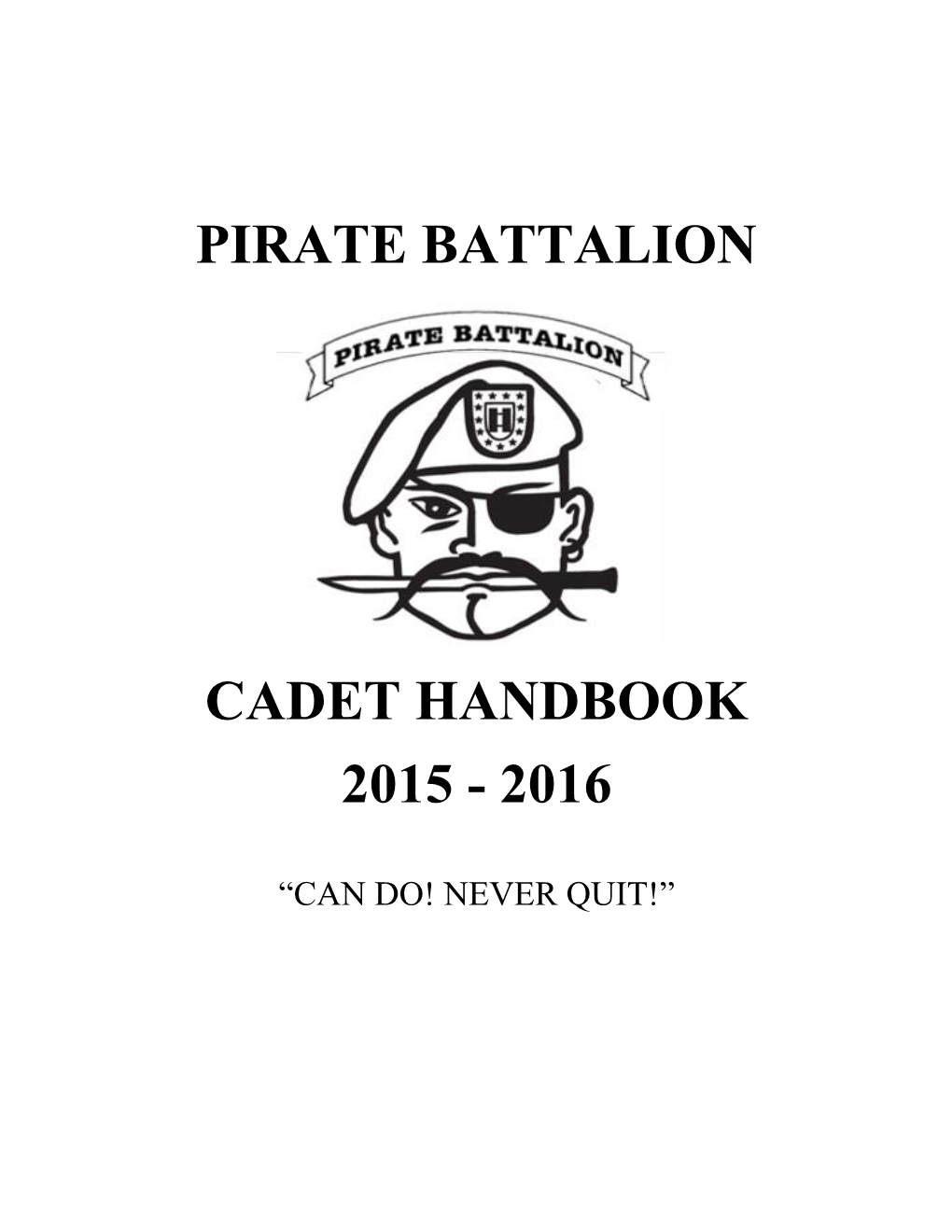 Pirate Battalion Cadet Handbook 2015