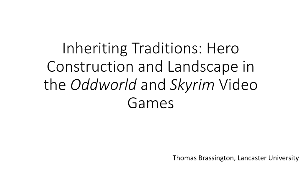 Inheriting Traditions Powerpoint