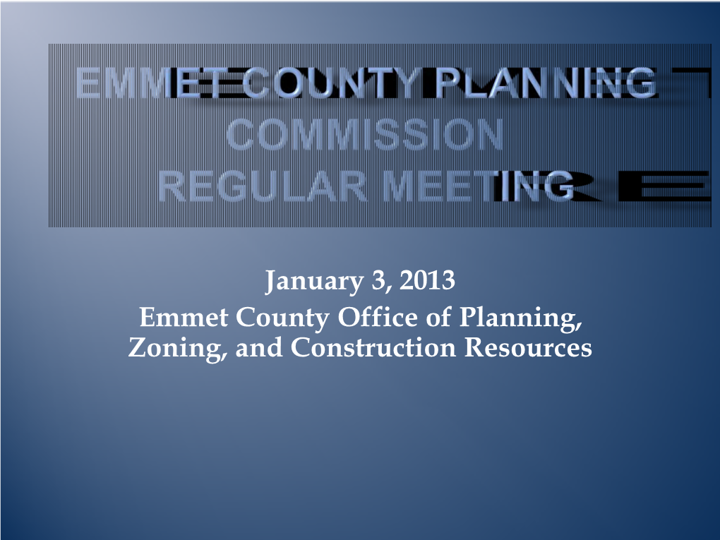Emmet County Planning Commission Meeting